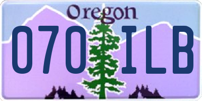 OR license plate 070ILB