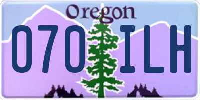 OR license plate 070ILH
