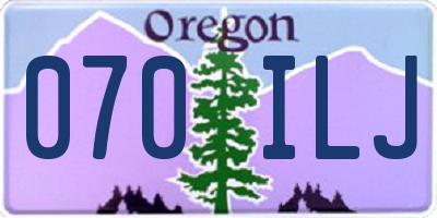 OR license plate 070ILJ