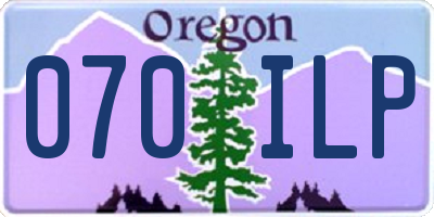 OR license plate 070ILP