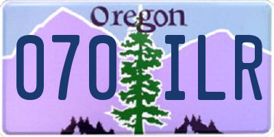 OR license plate 070ILR