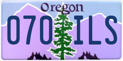 OR license plate 070ILS