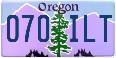 OR license plate 070ILT