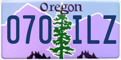 OR license plate 070ILZ