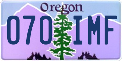 OR license plate 070IMF