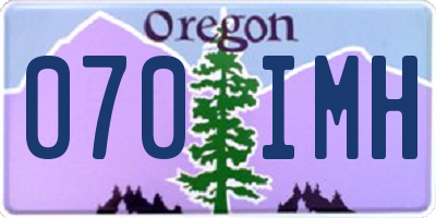 OR license plate 070IMH