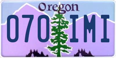 OR license plate 070IMI