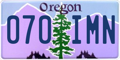OR license plate 070IMN