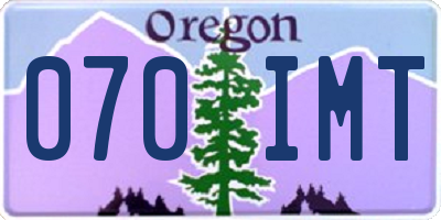 OR license plate 070IMT