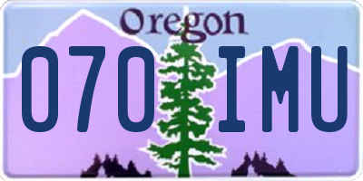 OR license plate 070IMU