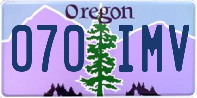 OR license plate 070IMV