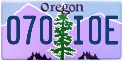 OR license plate 070IOE