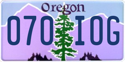 OR license plate 070IOG