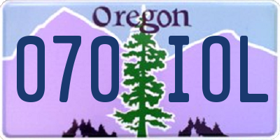 OR license plate 070IOL