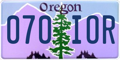 OR license plate 070IOR