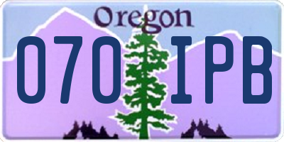 OR license plate 070IPB