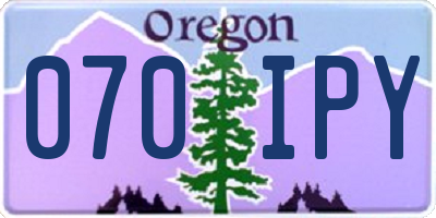OR license plate 070IPY