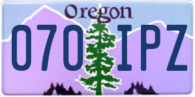 OR license plate 070IPZ