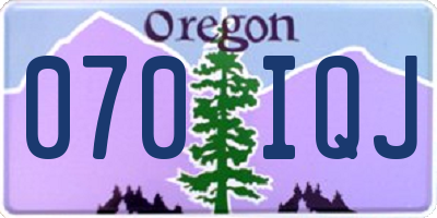 OR license plate 070IQJ