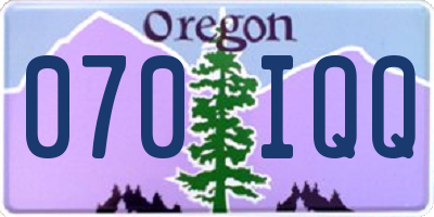 OR license plate 070IQQ