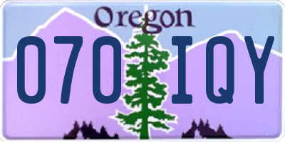 OR license plate 070IQY