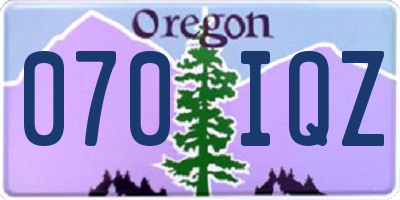OR license plate 070IQZ