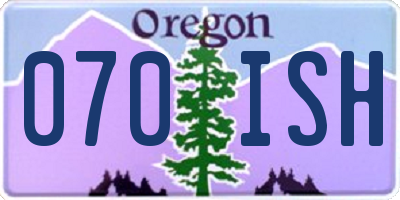 OR license plate 070ISH
