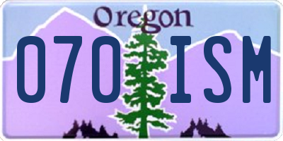 OR license plate 070ISM