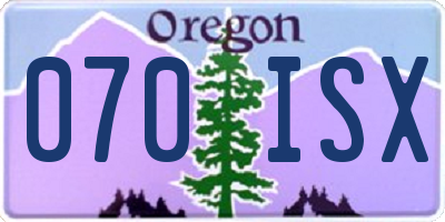 OR license plate 070ISX