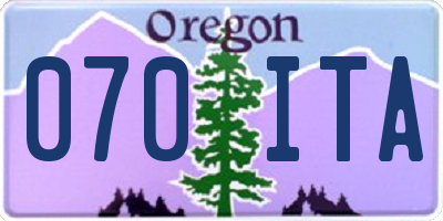 OR license plate 070ITA