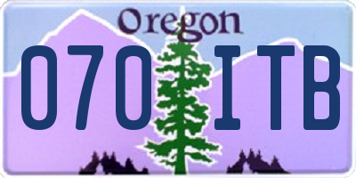 OR license plate 070ITB