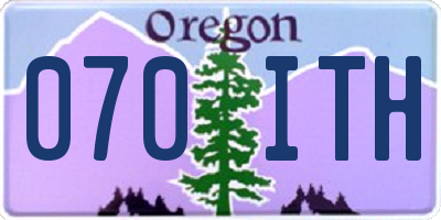 OR license plate 070ITH