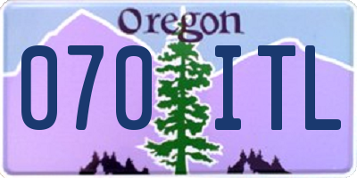 OR license plate 070ITL