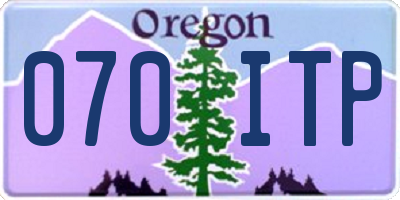 OR license plate 070ITP