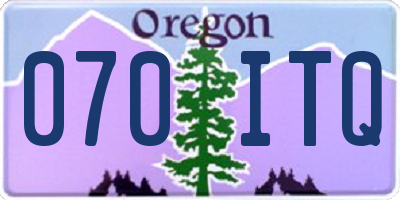 OR license plate 070ITQ