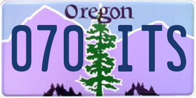 OR license plate 070ITS