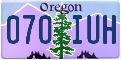 OR license plate 070IUH