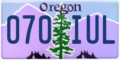 OR license plate 070IUL
