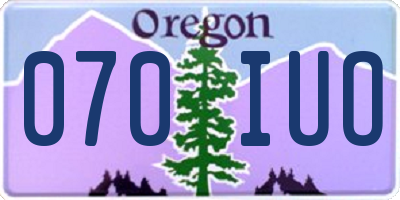 OR license plate 070IUO
