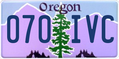 OR license plate 070IVC