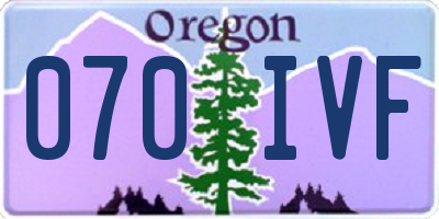OR license plate 070IVF
