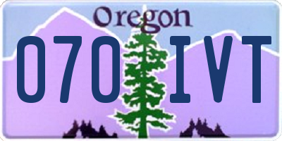 OR license plate 070IVT