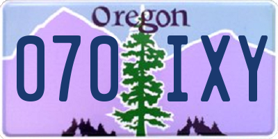 OR license plate 070IXY