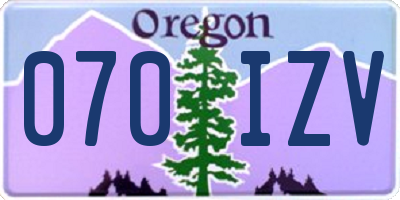 OR license plate 070IZV