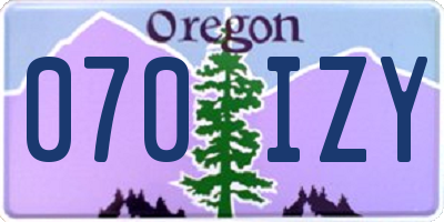 OR license plate 070IZY