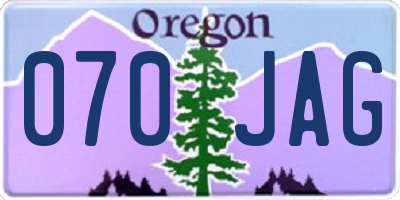 OR license plate 070JAG