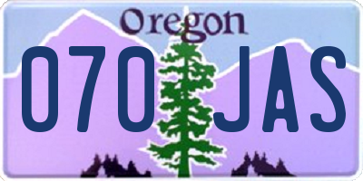 OR license plate 070JAS