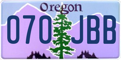 OR license plate 070JBB