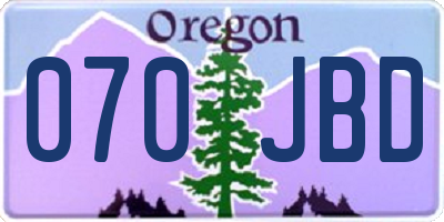 OR license plate 070JBD