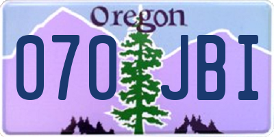 OR license plate 070JBI